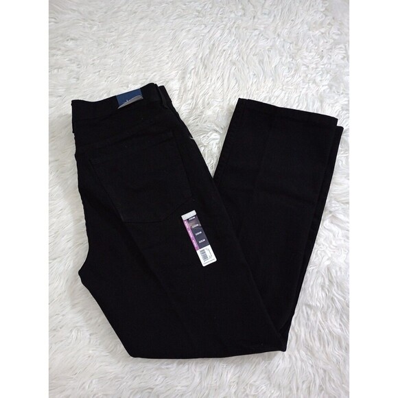 George Big Mens Regular Jeans Black Straight Leg Size 33x30 - Picture 1 of 11